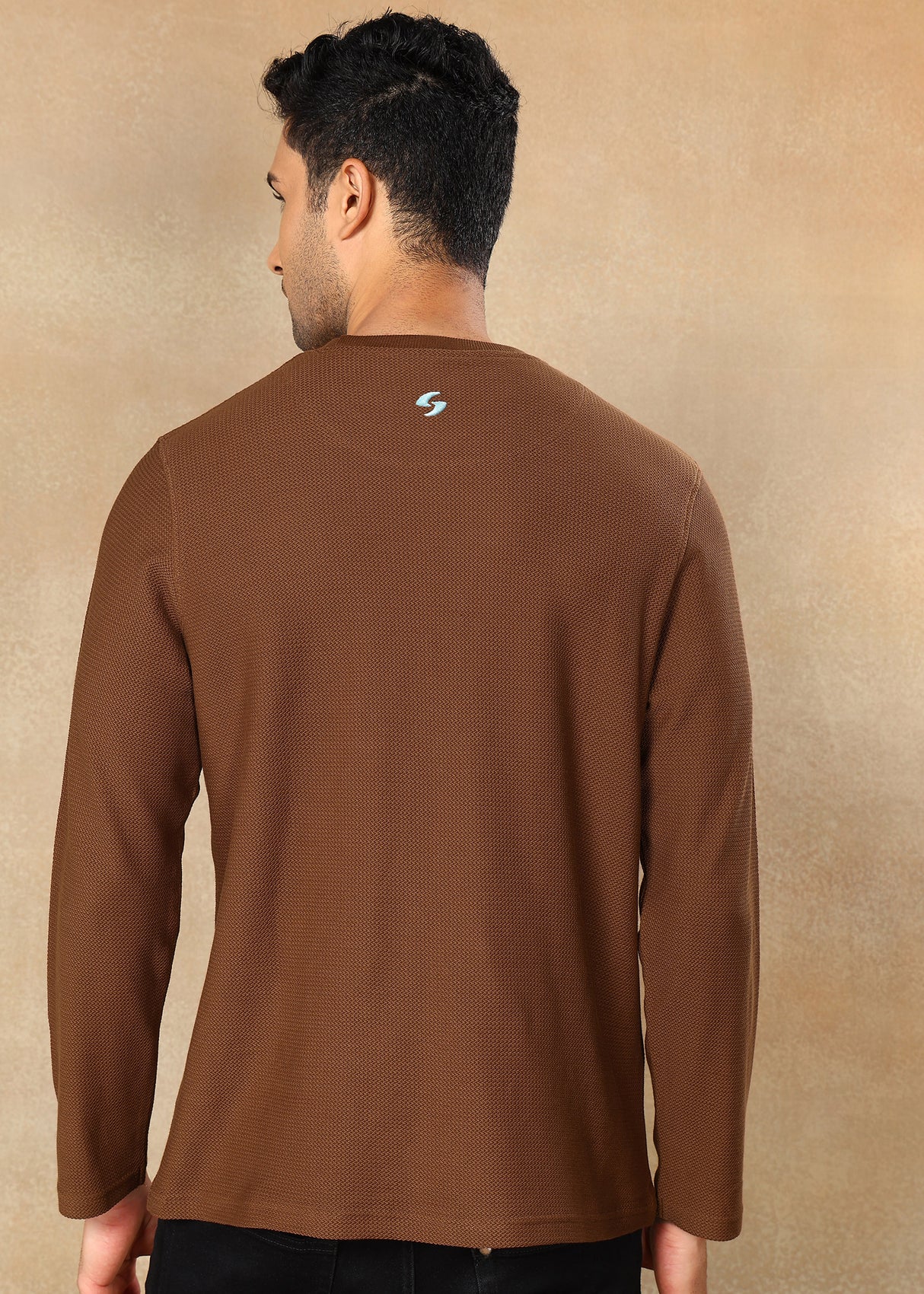 Textured Solid Sweatshirt