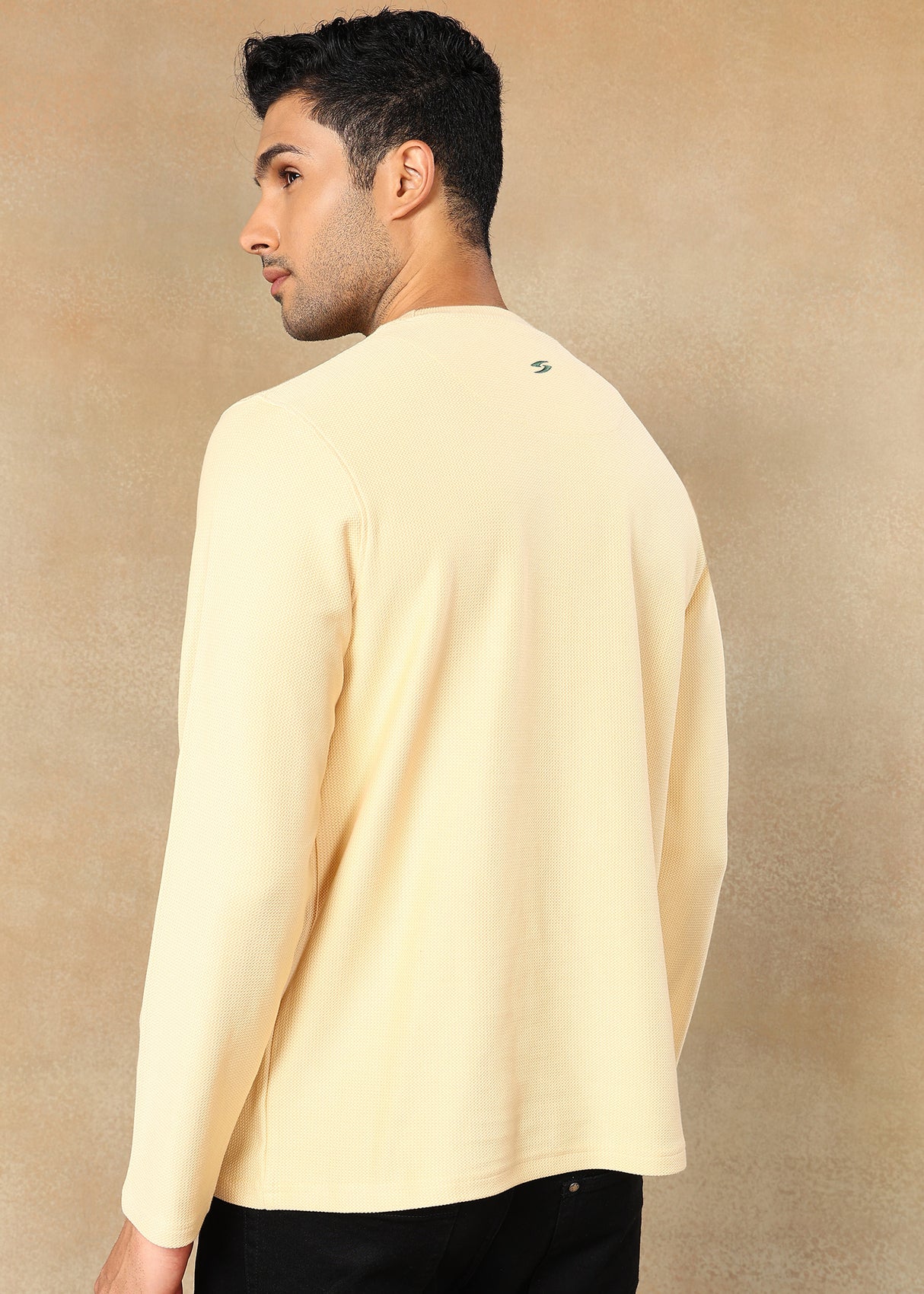 Textured Solid Sweatshirt